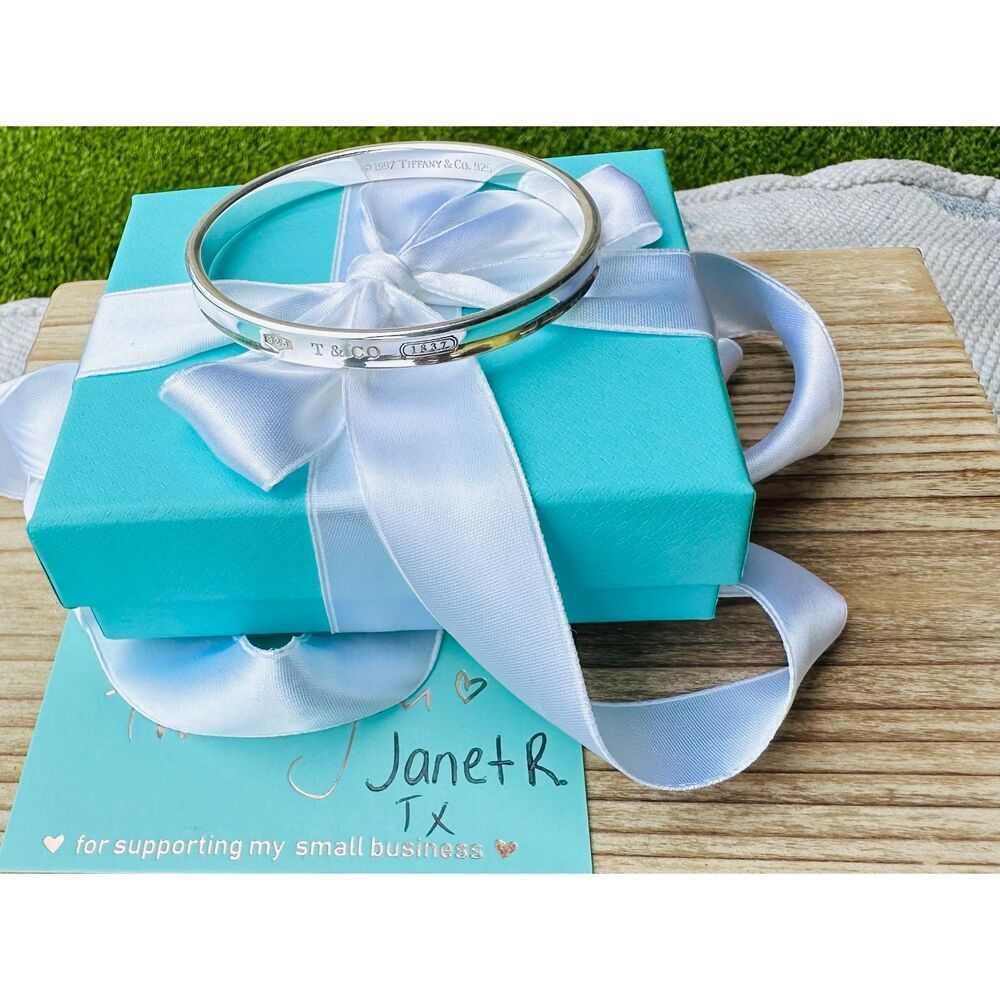 NEW Tiffany & Co 1837 Bangle Bracelet Silver, LARGE